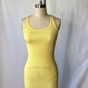 COPY - ribbed maxi dress in sunshine yellow